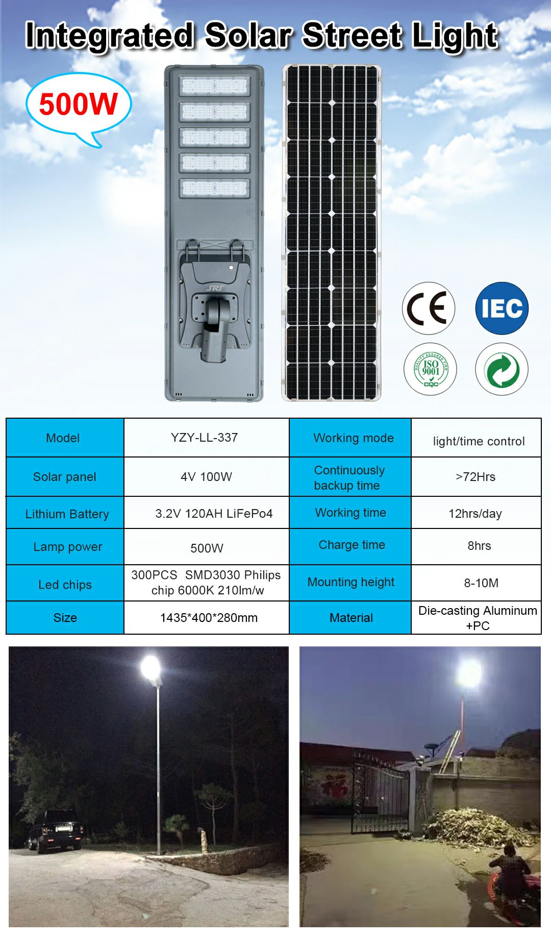 335-337 Integrated Street Lamp