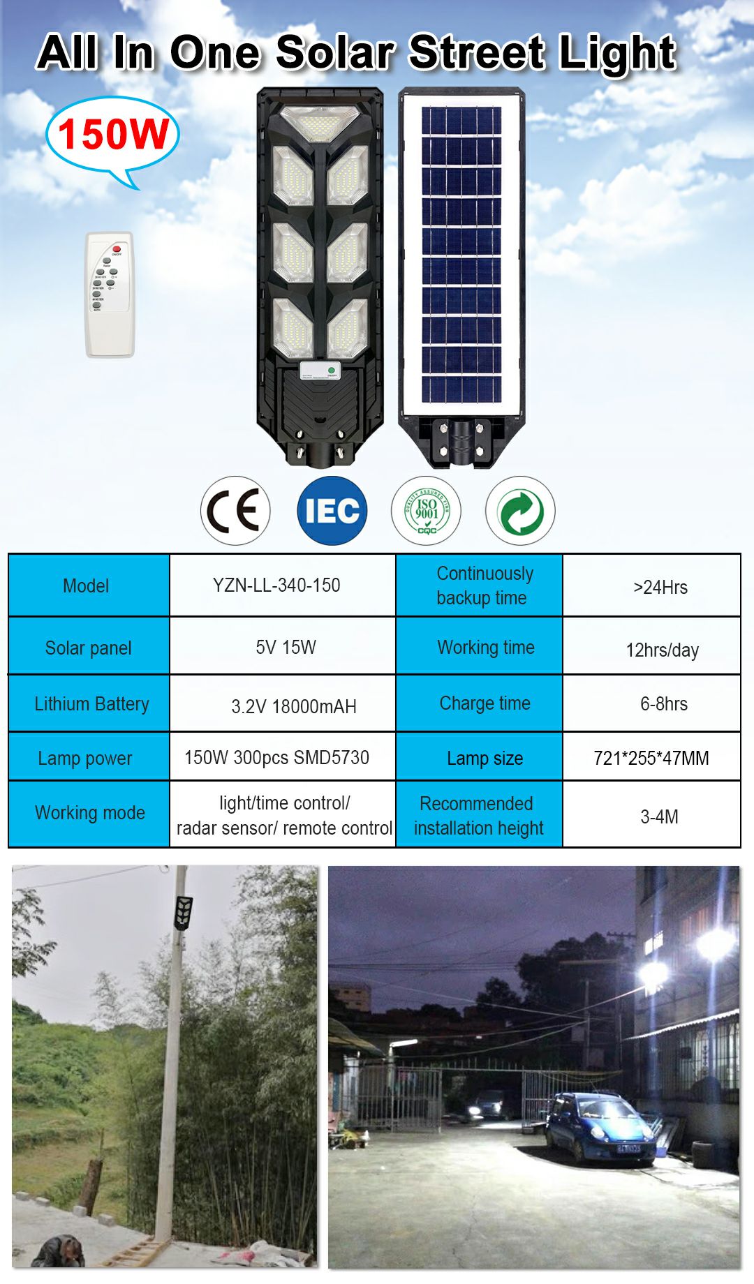 340 Integrated Street Lamp