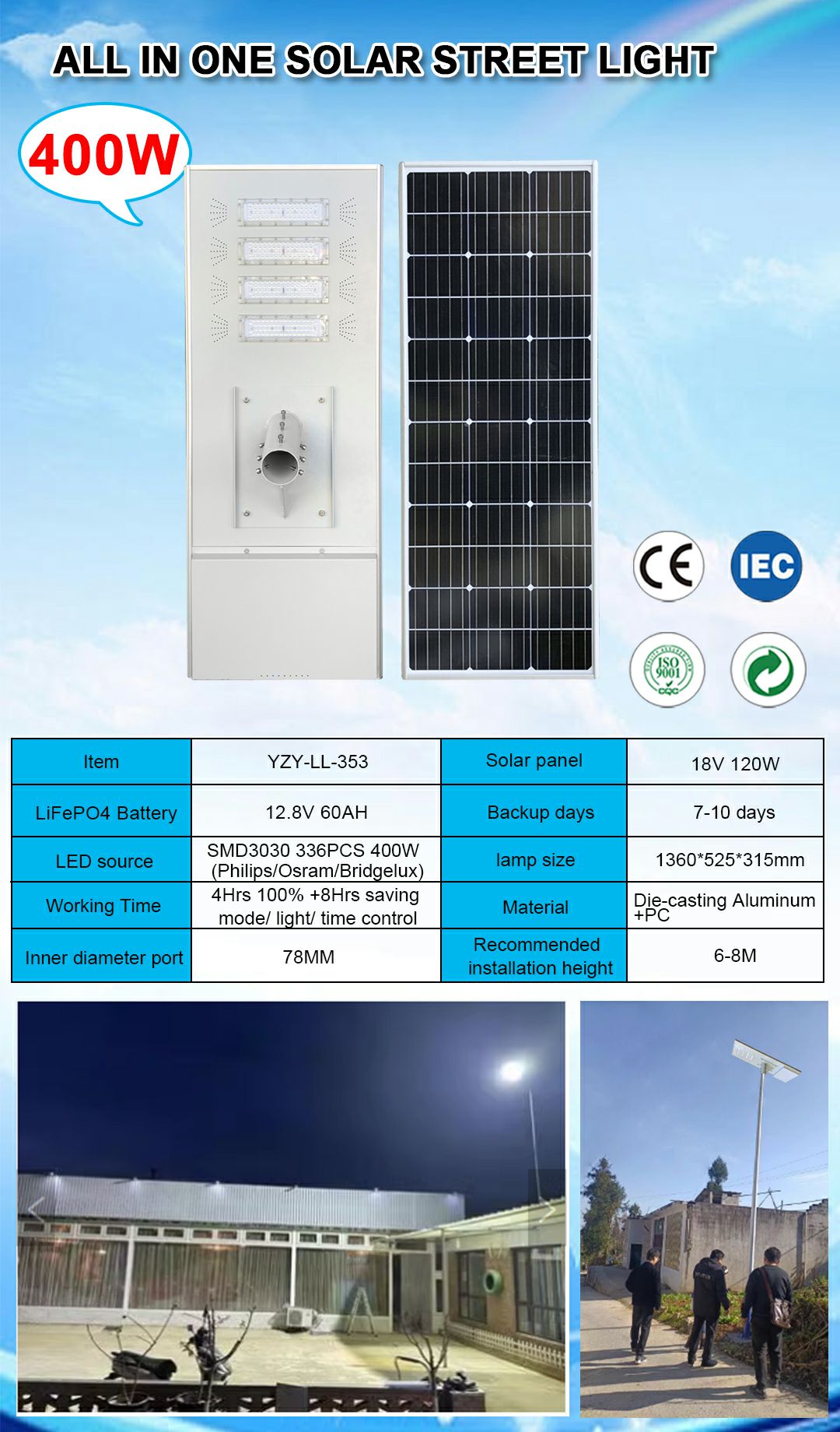 353-354 Integrated Street Lamp